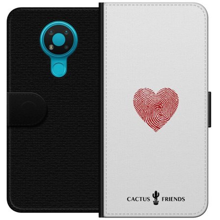 Yhteensopiva Lompakkokotelo Nokia Nokia 3.4 Cactus and Friends - Fingerprint Love