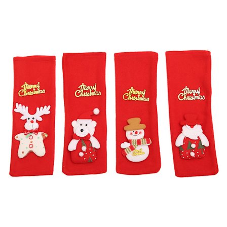 4 stk. Julevinflaskeovertræksposer Julemand Rensdyrmønster Flaskeindpakning Fest Festival Dekorationer