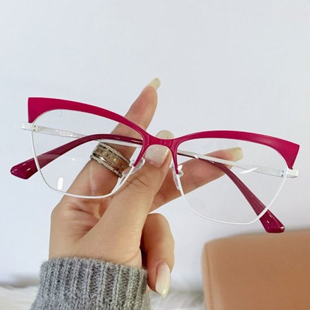 Anti-Blue Light Glasögon Fyrkantiga Glasögon ROSE RED ROSE RED