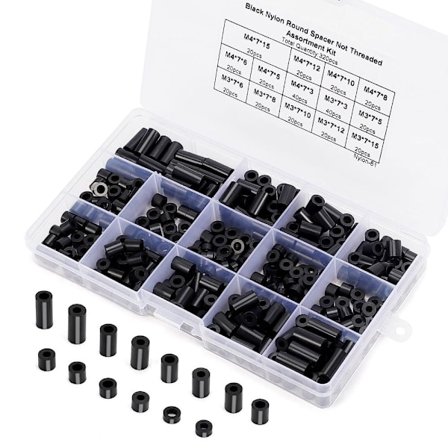 320 stk Skruer Avstandsstykker Sortimentsett Rund Avstandsstykke Uttak