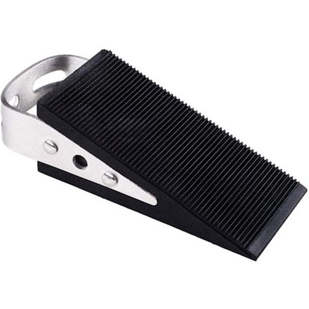 Dørstopper, Kile Dobbeltsidet Gummi Dørpude Gulv Vægpudse til Beskyttelse til Badeværelse Balkon Dør Glasdør (Sort)