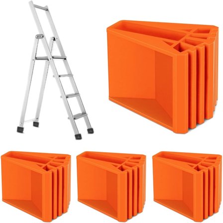 Stegebenstillbehör - 4 st Halksäkra, Tjockare - Universal Stege Pad, Stege Fot - Stege Pad, Stege Fot (Orange, Plast)