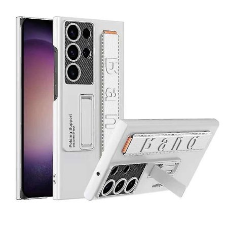 Skal Kompatibelt Samsung Galaxy S23 Ultra/ S23+ S23 Plus/ S23 Med Handledsrem & Hållare Stödstativ Stötsäkert