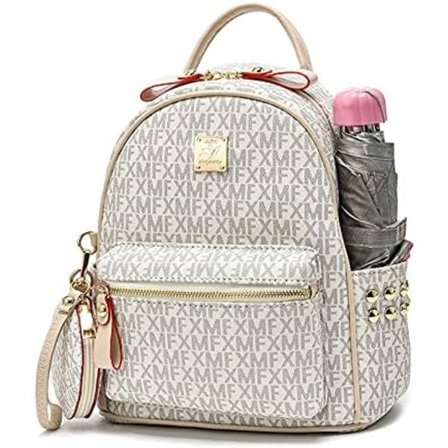 Kvinder Anti-tyveri Rygsæk Læder Rygsæk, CM002 hvid