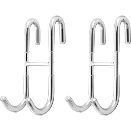 2-pack Lätta Duschväggskrokar i Kolstål, Glashängare för Duschdörrar, Duschväggskrokar för Badrum