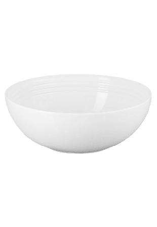 Le Creuset Signature Stengods Serveringsskål 24Cm White Serveringstillbehör Unisex Vit 24 CM