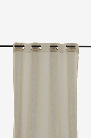 Venture Home - Gardin Kaya med sejlringe 2-pak - Beige - Gardinfag med løbegang - Fra Homeroom