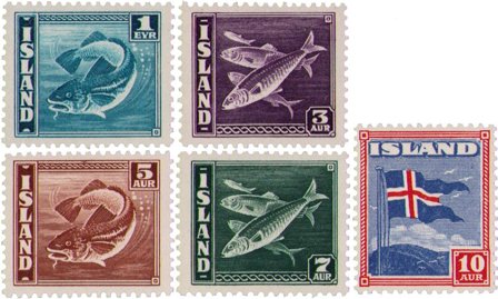 Island - AFA 210-214 - Ubrugt