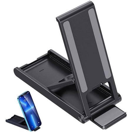 Skrivbordsställ för telefon - Mobiltelefonhållare med spårdesign - Mobiltelefonställ, Mobiltelefonställ, Transparent skrivbordsställ för telefon