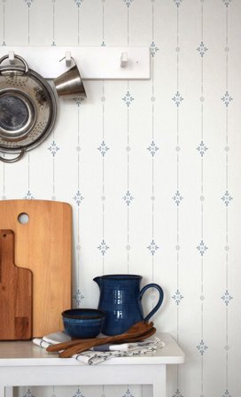 Duro Britta 396-02 Tapet Duro 1900 Blå, Färg & tapeter