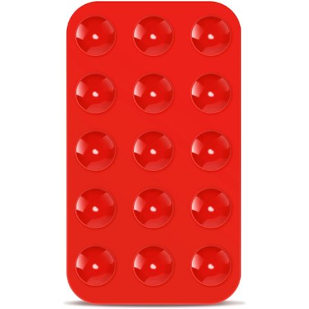Telefonhållare med silikon-sugkopp (Röd)