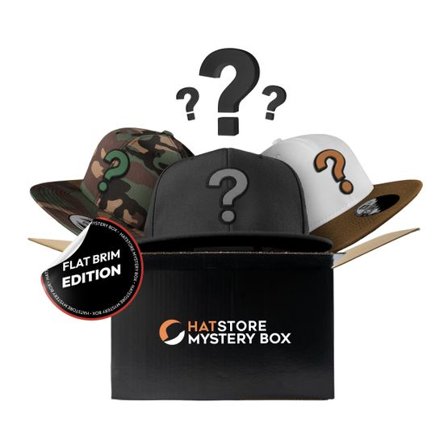 Hatstore - Svart Keps - Mystery Box 3-pack Flat Brim One Size @ Hatstore