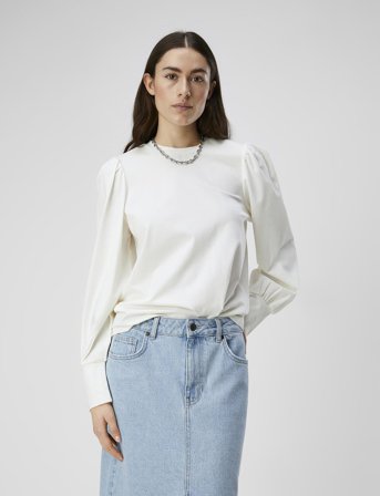 Object Objcaroline L/S Top Noos - White - L