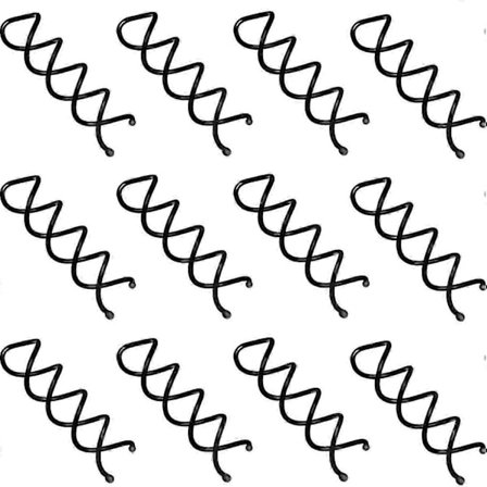 Spiral Hårnål Spin Pin Spiral Hårklemme Spin Clip Bun Stick Pick for DIY Hårstil 16 Pakke (Svart)