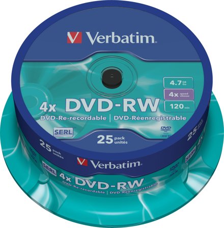 Verbatim DVD-RW x 25 - 4.7 GB - lagringsmedier