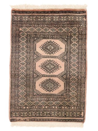Medalionowy Mały Pakistański Bucharski 3Ply Dywan 80X118 Wełna