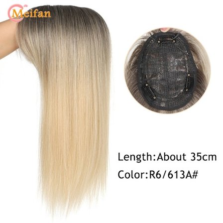 MEIFAN pitkät suorat hiussuojat Clip in Hiustenpidennykset Synteettinen luonnollinen tekohiussuoja Musta Ruskea Blondi Bang