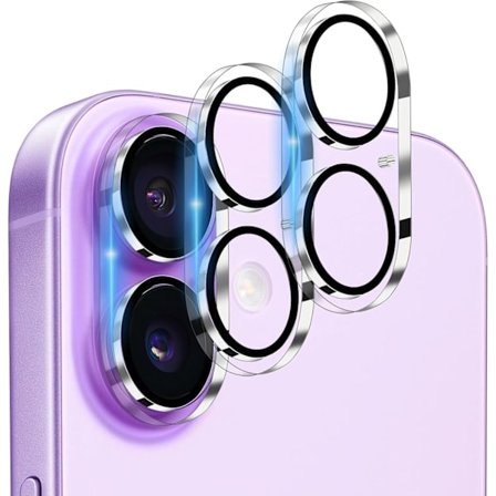 2-pack iPhone 17 linsskydd i härdat glas