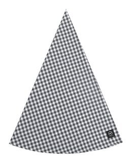 Pöytäliina pyöreä ruudullinen Bella kierrätysmateriaalia Tumman harmaa