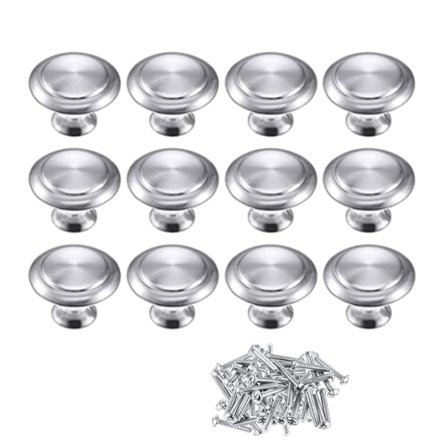 12 kpl huonekalunuppisarja pyöreät keittiön oven nupit sinkkiseos oven nupit kiillotettu kromi kaapin oven nuppi keittiö Han