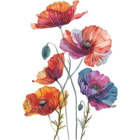 3D Vægklistermærker DIY Blomst Vægdekoration Aftagelig Vandtæt Vægkunst Indretning til Soveværelse Stue Kontorer Boligindretning