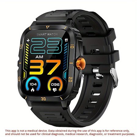 Nyt Smartwatch til Mænd i Militærstil, Fitnessure 3 ATM Vandtæt BT Opkald Smartwatch til Mænd kompatibelt Og