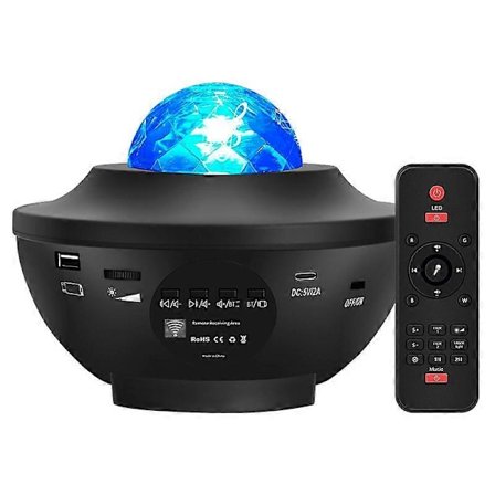 Stjärnhimmel Projektor, LED Galaxy Projektor Planetarium Projektorlampa, Galaxy Projektor Barns Nattlampa med Röst-/Bluetooth-kontroll, LED Stjärn Pr