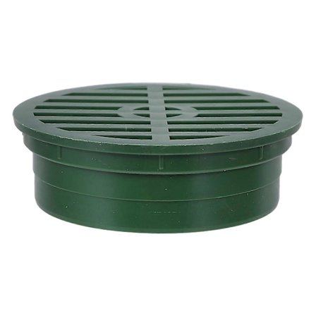Udendørs afløbsrist: 4 tommer rund flad gulvafløbsdæksel plastikrør fittings til plæner landskabspleje terrasse gangstier have kloak balkon[D]