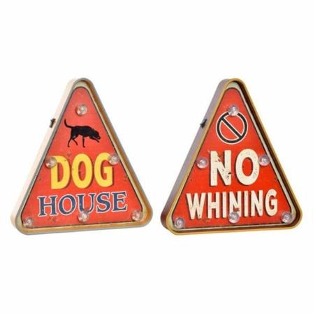Lampa Dkd Home Decor Dog House / No Whining (2 Antal) (30 X 5 X