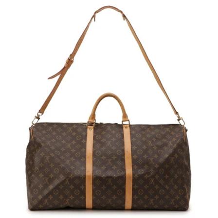 Louis Vuitton Vintage Pre-owned Keepall Bandouliere Monogram Taske Brun, Dame Vintage Tasker, Størrelse: ONE Size