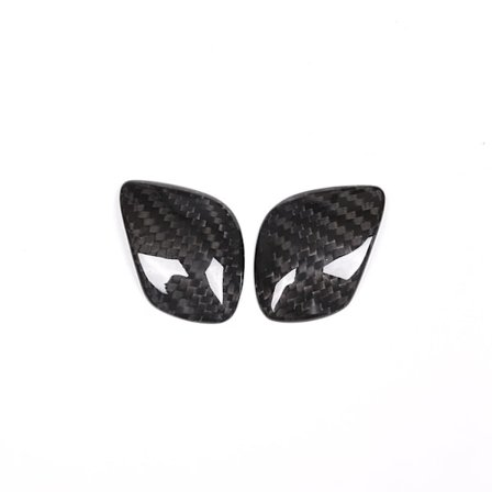 Ægte kulfiber bil gear knob panel dekoration klistermærke til Volkswagen VW