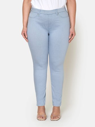 CISO - Sofia 7/8 Bukser - Lyseblå - Curvy Slim Fit / Elastik i Taljen