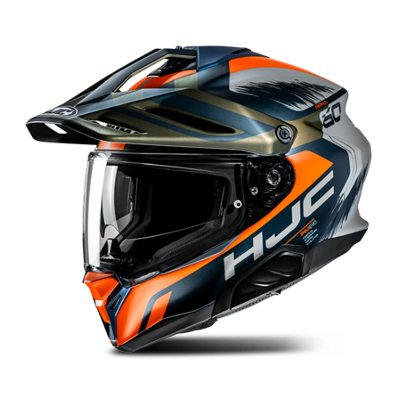 Adventurehelm HJC RPHA 60 Quid Grün/Orange/Beige XL