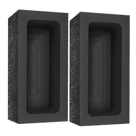 2 stk (4-2 kg) Grafitt Ingotsformer for Smelting Støping Raffinering Metall Kobber Gull Sølv Aluminium Messing