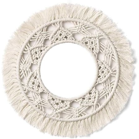 IC NOE Rund Macrame Væghængende Gobelæng Bomuldsvævet U