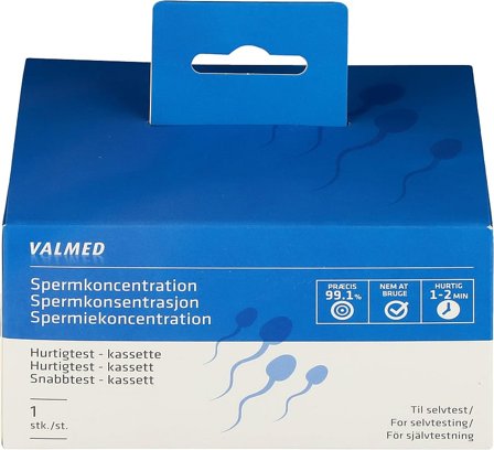 ValMed Spermkoncentration Hurtigtest 1 stk, Medicin & Pleje, Hjemmetests, Sædkvalitetstests