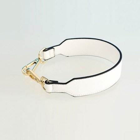 Læder håndtaske strop Firkantet clutch taske håndtag HVID