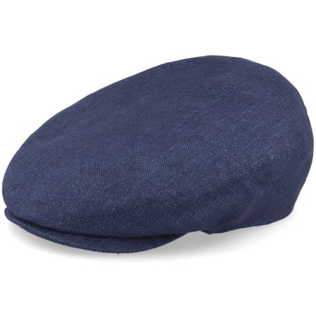 Stetson - Blu flatcap Cappellino - Driver Cap Linen Navy Flat Cap @ Hatstore