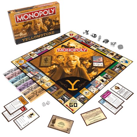 Paris_Monopoly: Yellowstone | Köp, sälj, byt rutor med platser från Paramount Network-serien | Samlarutgåva Klassiskt Monopol-spel för 6 spelare