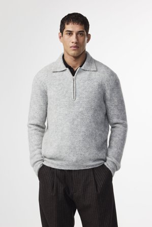 NN.07 Alfie Zip Polo 6651 Polo Male Grey