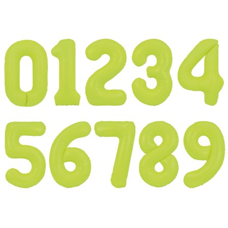 Sifferballong Neongrön 86 cm