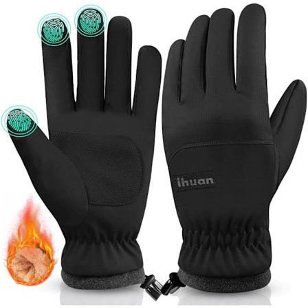 Termiske cykelhandsker til mænd og kvinder, varme vinterhandsker, touchscreen, vandtætte, vindtætte, skridsikre sportshandsker til cykling, løb, 