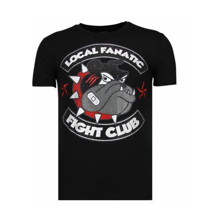 Local Fanatic Fight Club Spike Rhinestone - T-shirt - 13-6230Z svart, Herr, Herr, Storlek: S