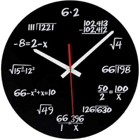 Matematikur, Nyt Vægur Unikt Vægur Matematikformel Ur Simple Matematikligninger