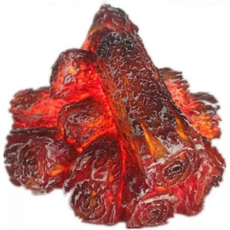 1 st Brinnande Kol LED-lampa Konstgjord LED-öppen spis Realistisk Ved Glödande Brinnande Låga Flamlös Öppen Spis Lampa För Hem Inomhus