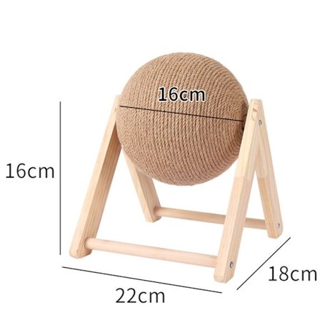 Cat Scratcher Toy Rädda dina möbler Slitstark Sisal Board Skrapande Roterbar Kula För Kattunge