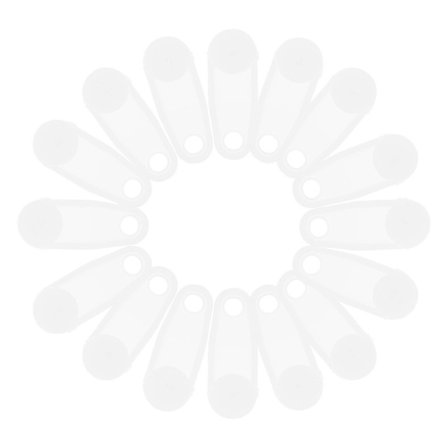 Gardinskinnekroge 24 stk. Hvide ABS-glidekroge til gardiner med ubesværet glidning