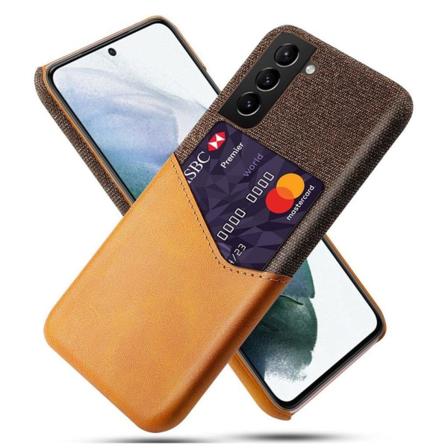 Bofink Samsung Galaxy S21 FE Card Suojakuori - Ruskea Brown