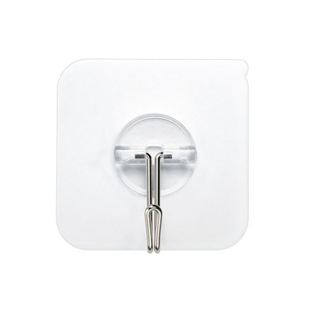6 stk. Transparente selvklæbende klæbehooks 5 kg (maks.), til