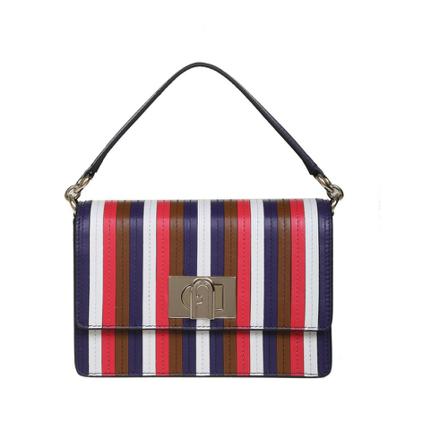 Furla shoulder Tas with fantasy print , Zwart , Dames , Maat: ONE Size Handtassen